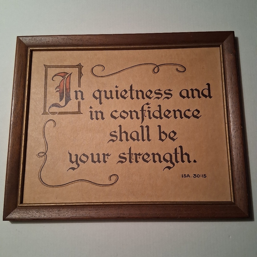 Vintage Picture with Scripture ISA 30:15